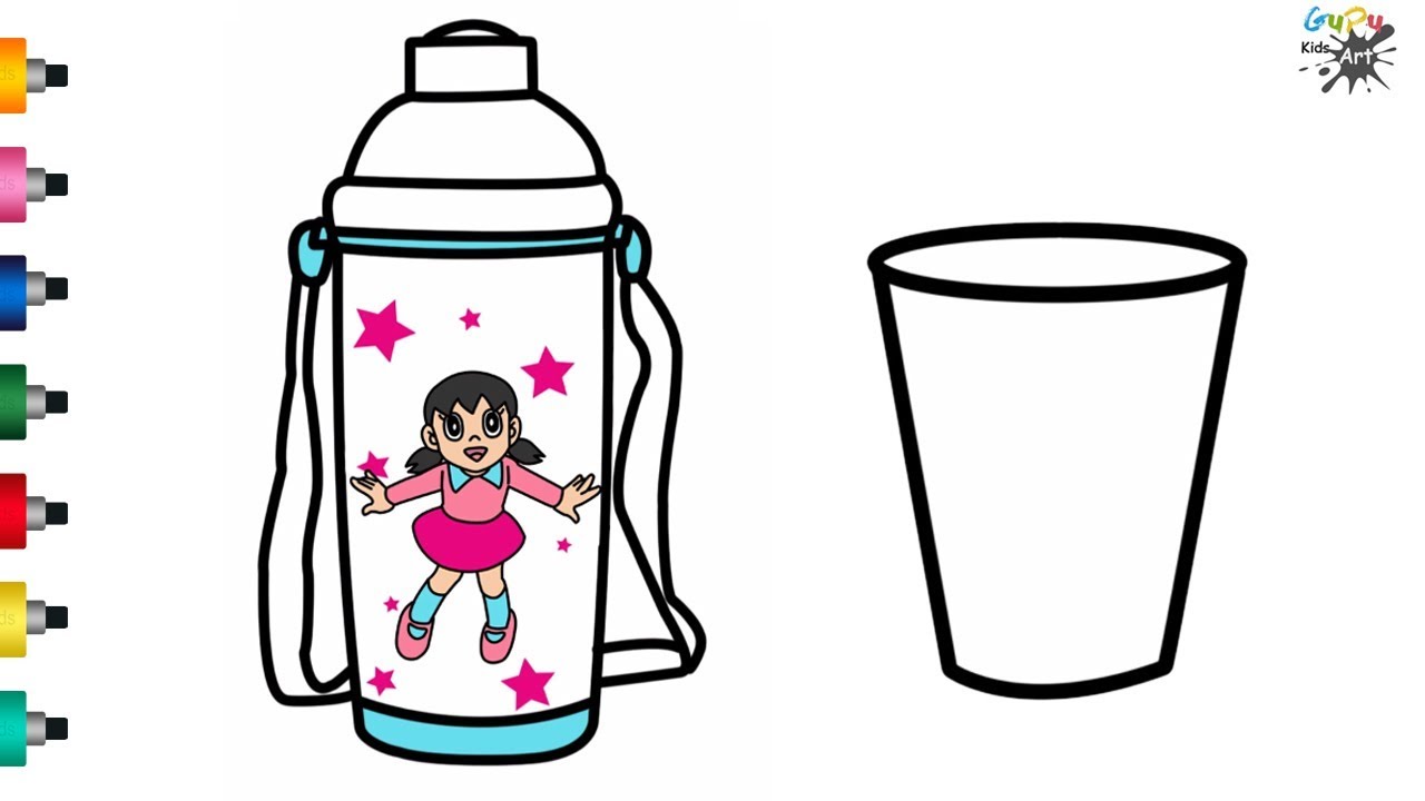 Water Bottle Drawing Simple For Kids