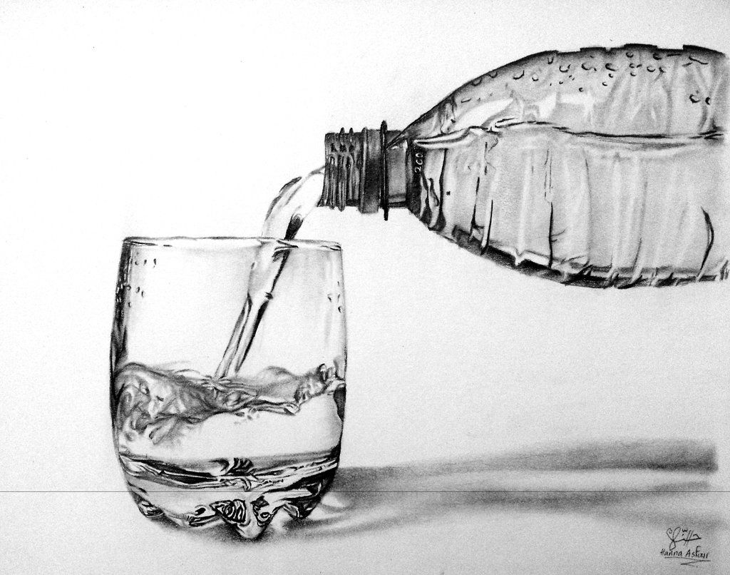 1024x806 still life plastic bottle pencil drawing water from a bottle - Water Bottle Drawing