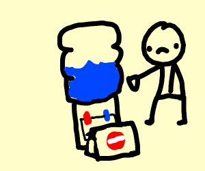 300x250 guy using broken water cooler drawing - Water Cooler Drawing