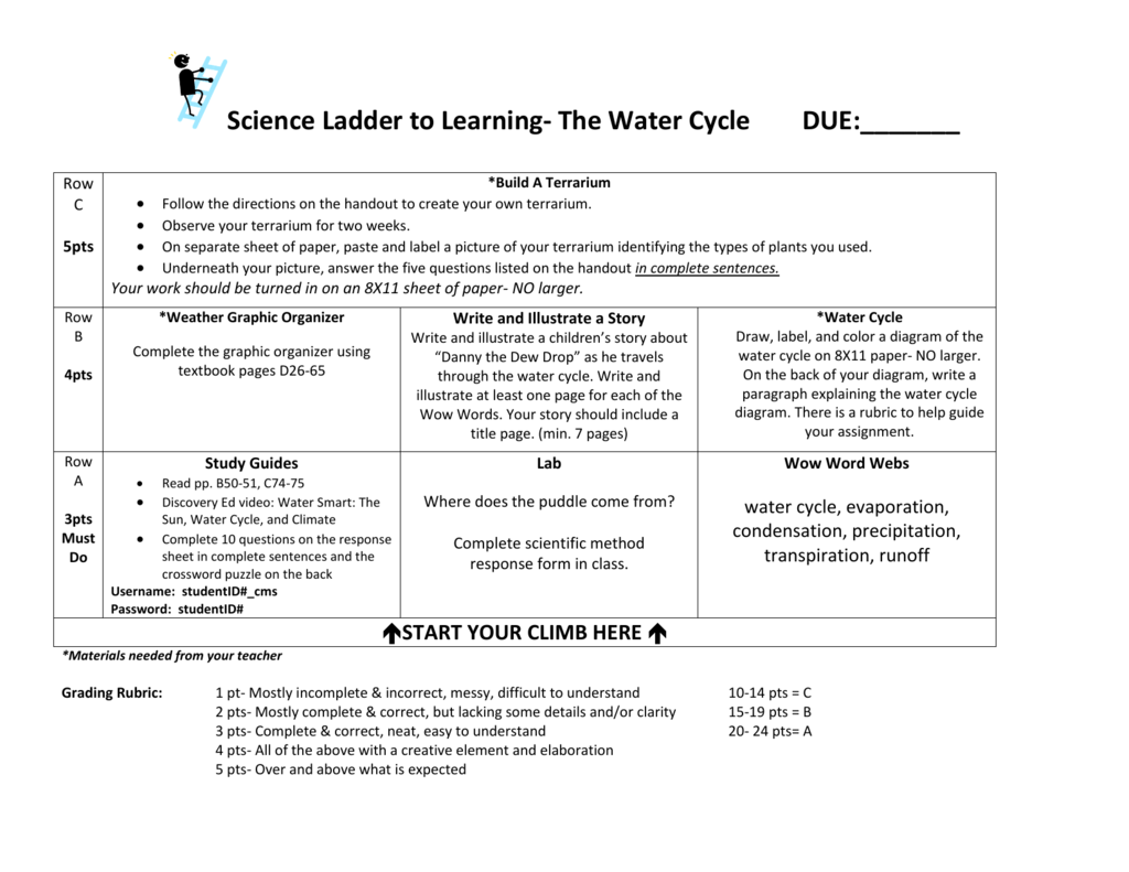 water cycle assignment class 9