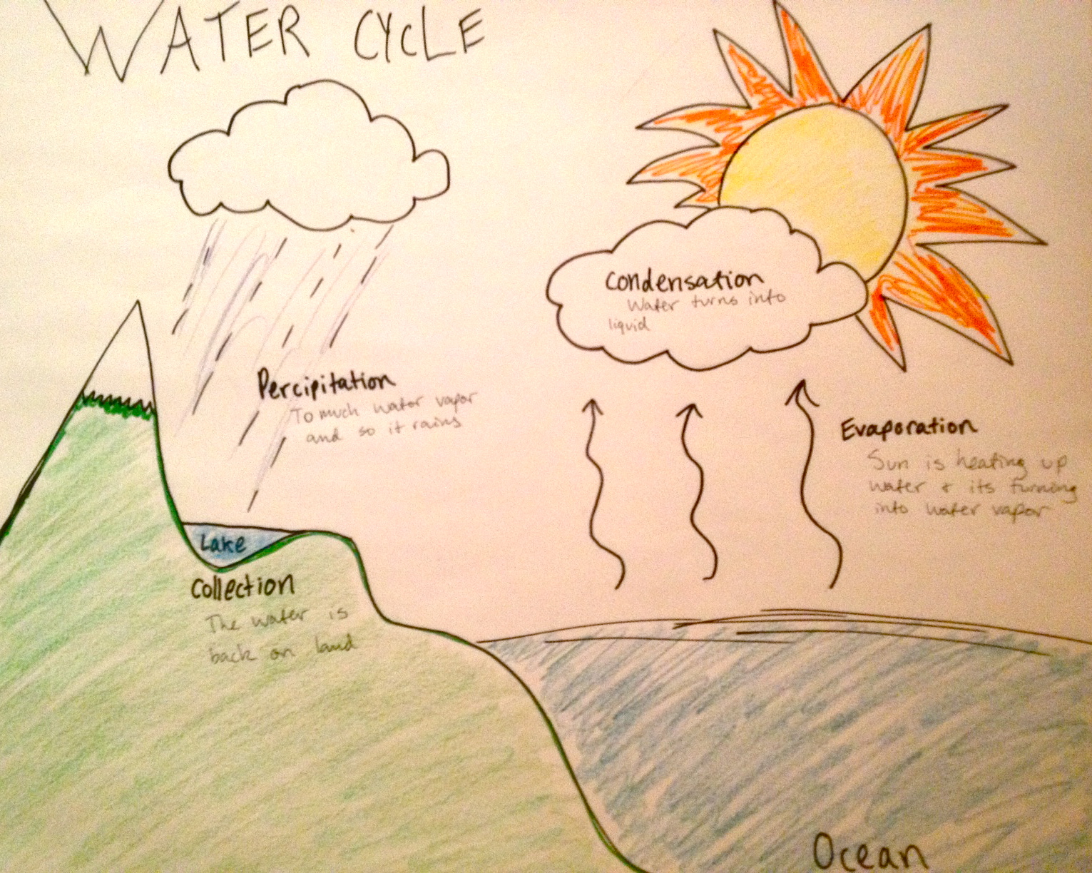 water cycle drawing assignment