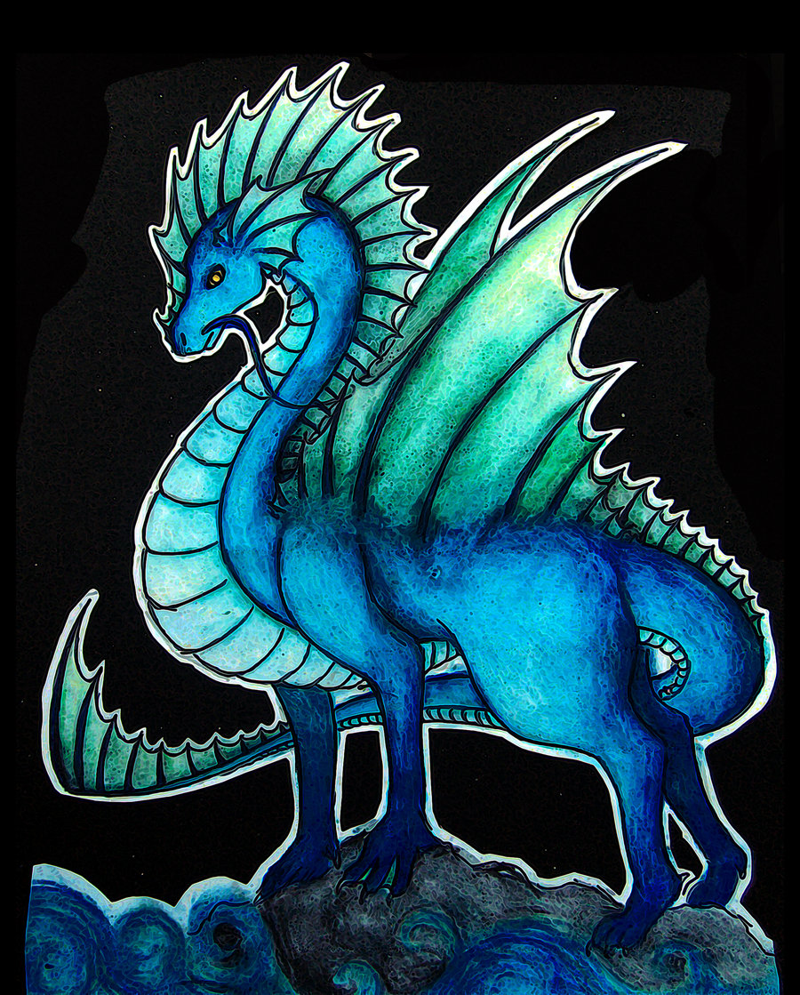 900x1119 Water Dragon - Water Dragon Drawing