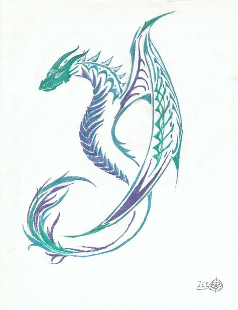 474x617 Water Dragon Tattoo - Water Dragon Drawing