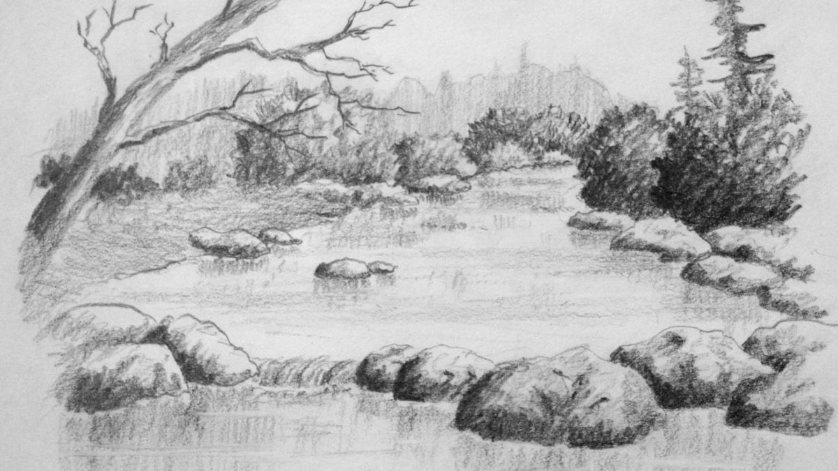 1200x675 How To Draw Water Rocks Online Art Lessons - Water Drawing