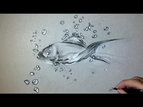 480x360 How To Draw A Fish In Water Easy Step - Water Drawing