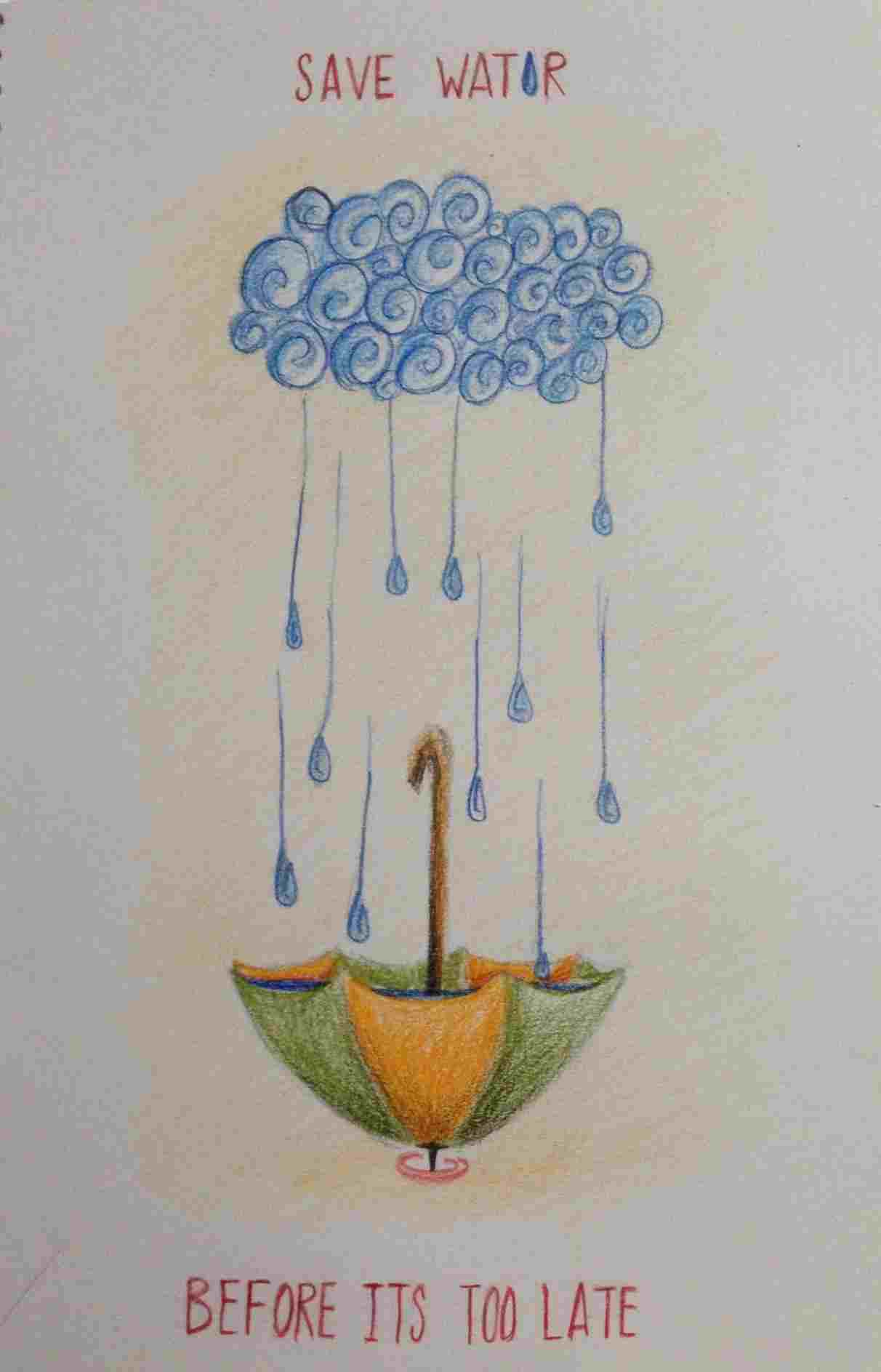 1212x1887 Drawings For Save Water - Water Drawing Tutorial