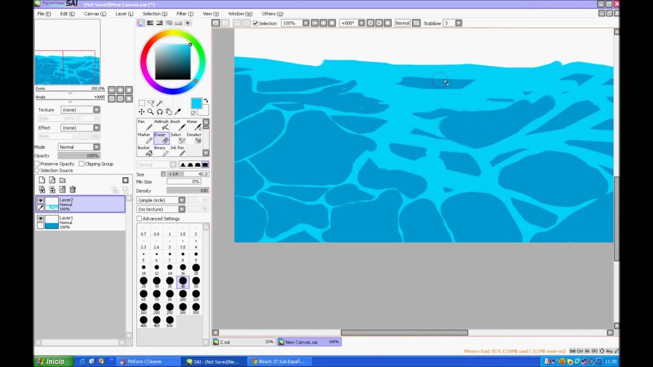1280x720 Tutorial Speedpaint How To Do Water - Water Drawing Tutorial