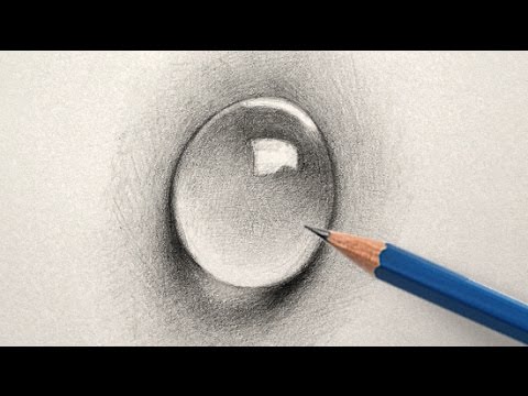 480x360 how to draw a water drop with pencil - Water Drop Drawing