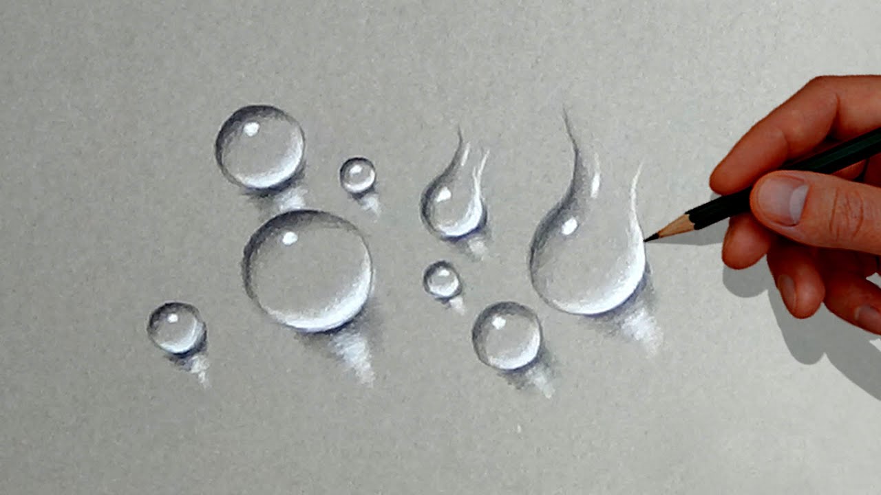 1280x720 Water Drops - Water Drop Drawing
