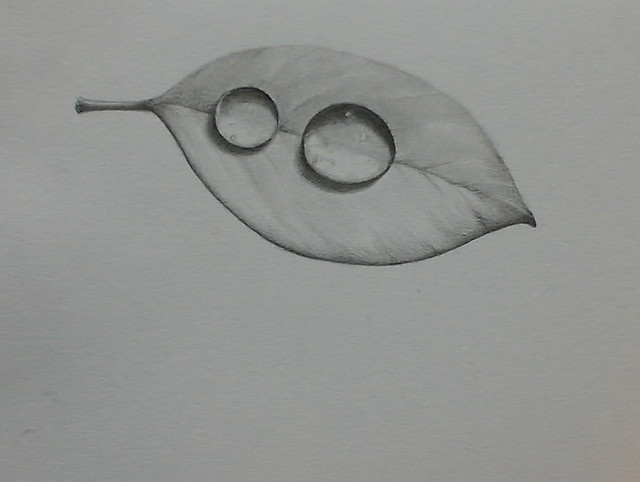 640x482 Drawn Water Drop Pencil Shading - Water Drop Pencil Drawing