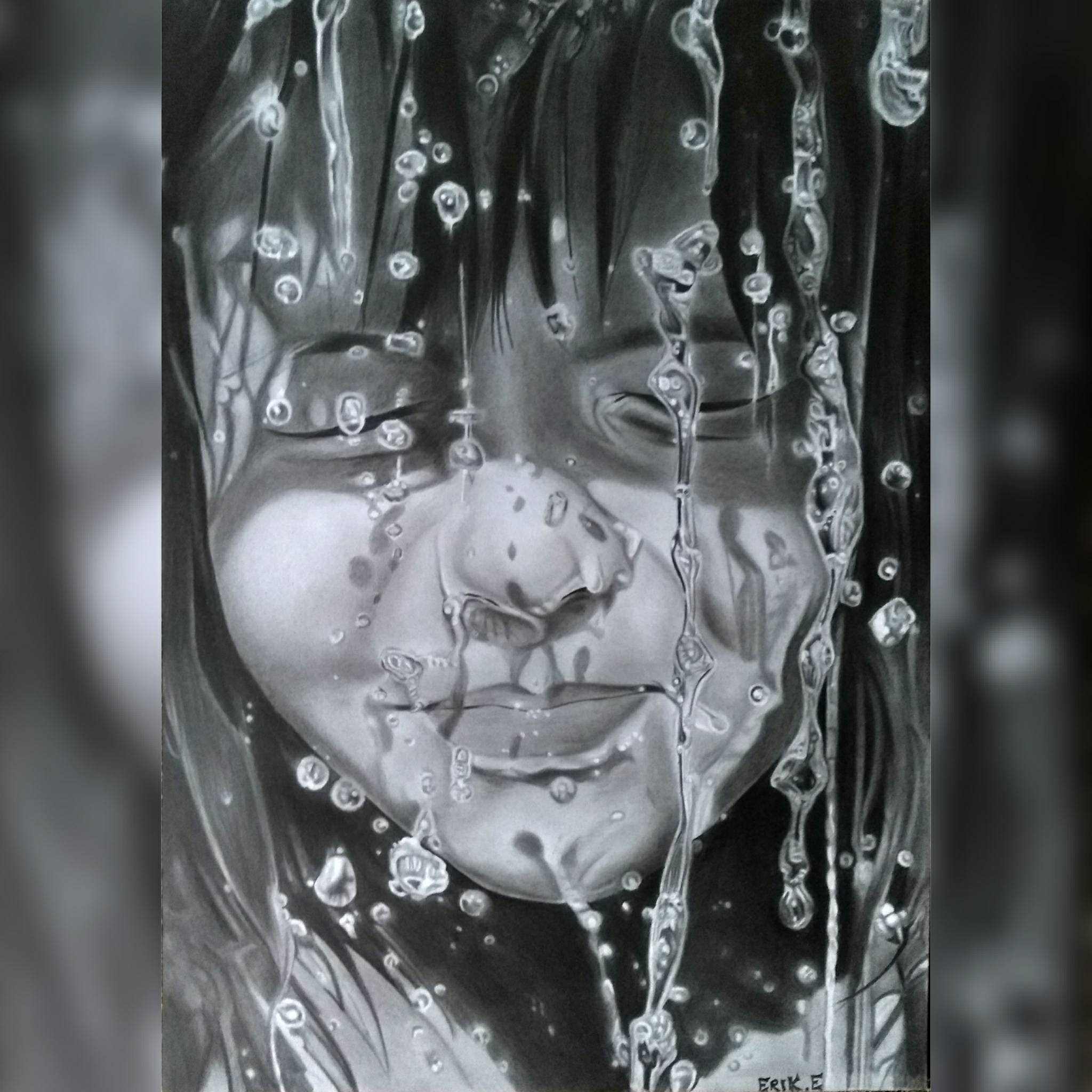 2048x2048 Realistic Drawing Child Water Effect Etsy - Water Effect Drawing
