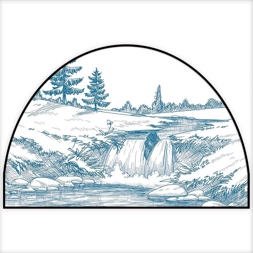 1000x1000 Carpet Floor Mat Bath Mat Door Mat Pencil Drawing - Water Effect Drawing