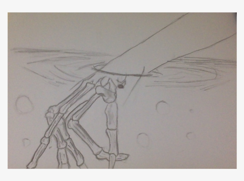 820x608 Cool Skeleton Hand In Water Effect - Water Effect Drawing