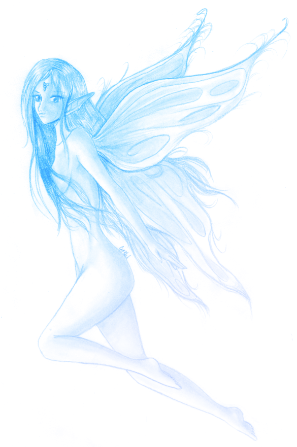 585x881 ice fairy art fairies fairy, fairies photos - Water Fairy Drawing