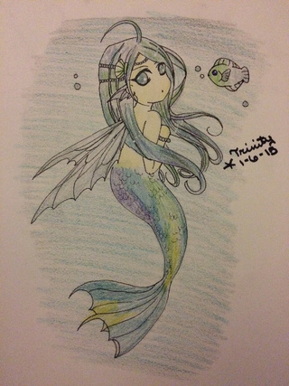 320x427 my water fairy chibi isn't she mysterious but cute - Water Fairy Drawing