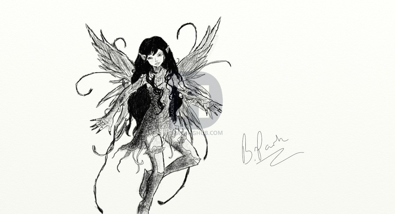 1360x738 Water Fairy Drawing - Water Fairy Drawing