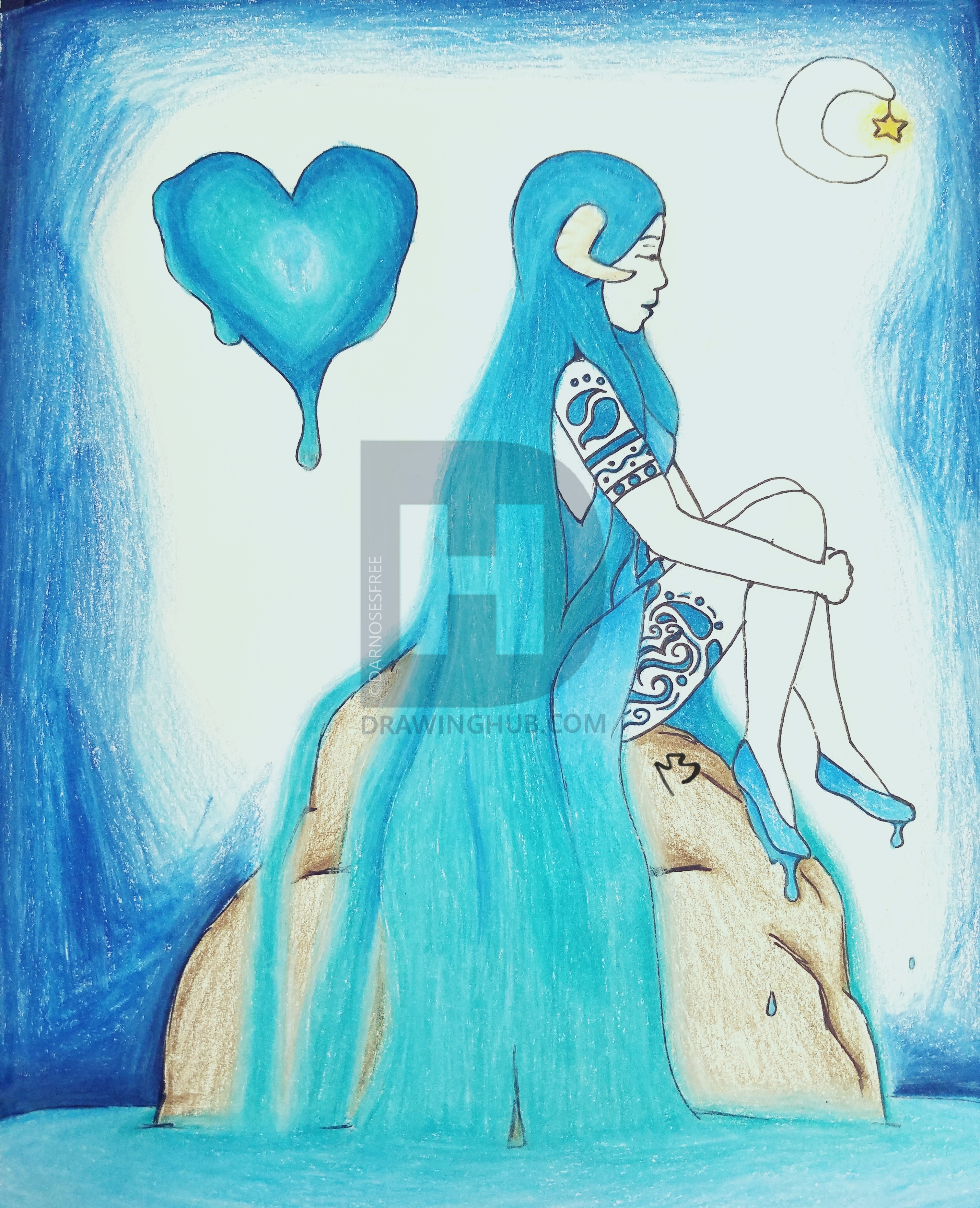 3024x3726 Water Fairy Drawing - Water Fairy Drawing