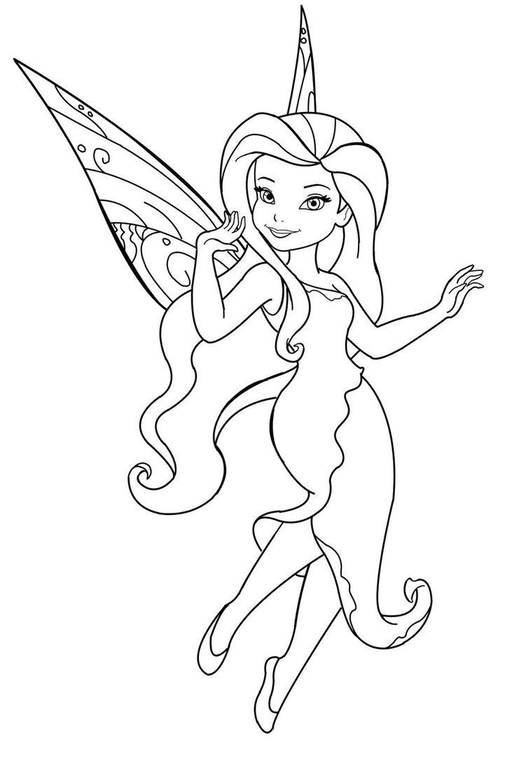 731x1092 Angry Fairy Coloring - Water Fairy Drawing