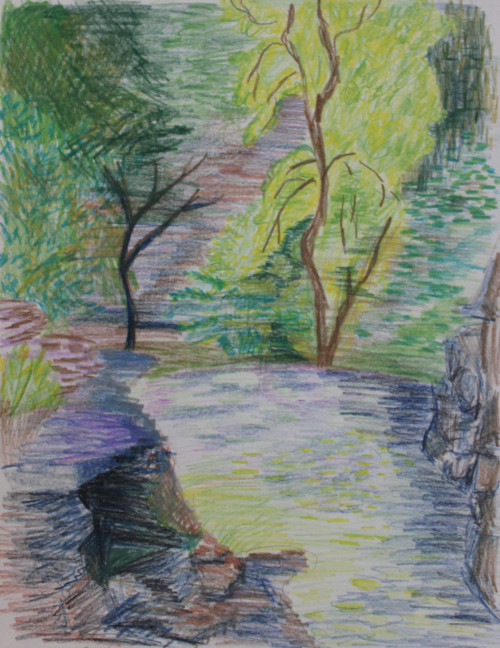 Water Fall Drawing at PaintingValley.com | Explore collection of Water ...