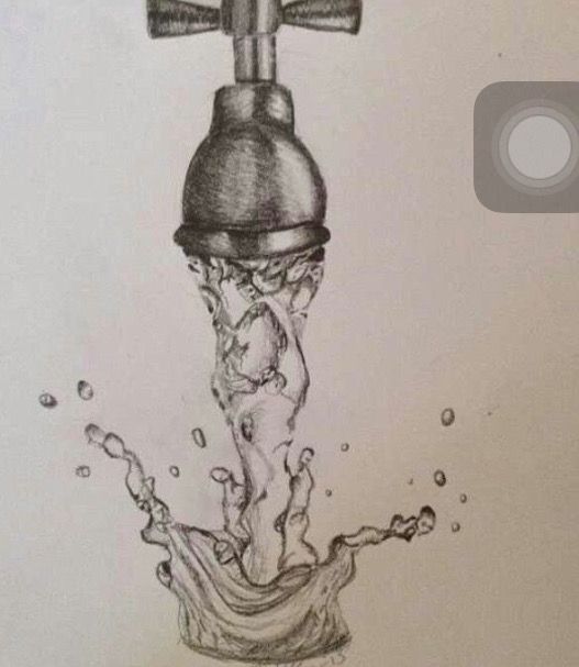 527x607 faucet drawing - Water Faucet Drawing