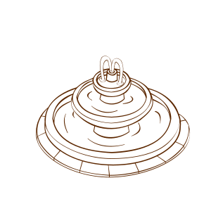 300x300 vector water fountain drawing - Water Fountain Drawing