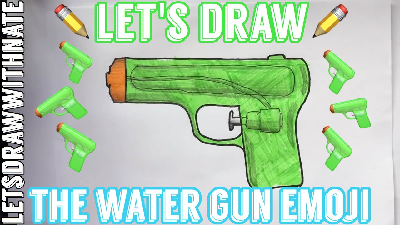 1280x720 drawing the new ios water gun emoji - Water Gun Drawing