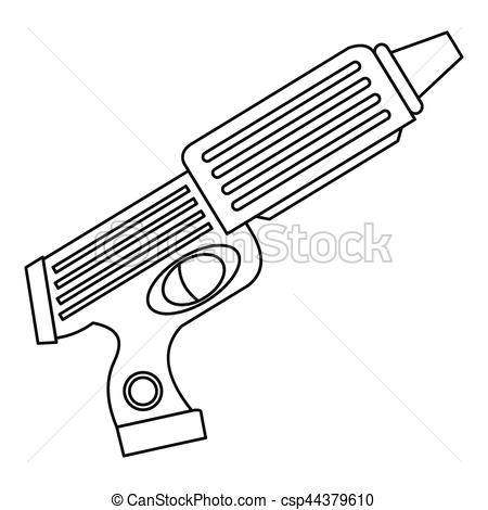 450x470 water gun toy icon, outline style water gun toy icon outline - Water Gun Drawing