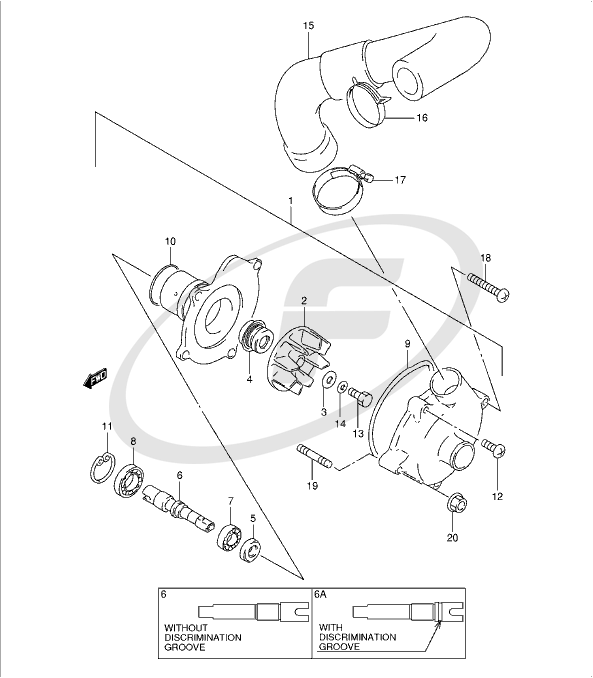 593x678 suzuki clip, water hose - Water Hose Drawing