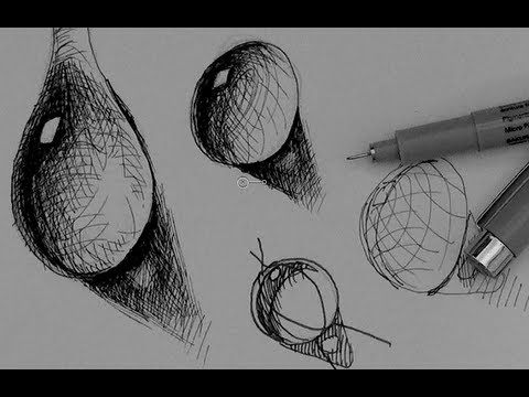480x360 Pen Ink Drawing Tutorials How To Draw A Water Drop - Water Ink Drawing