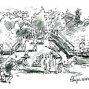 180x180 Water Playground Kids Summer Fun Ink Drawing And Watercolor - Water Ink Drawing