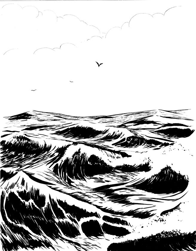 Вода в графике рисунок. Волны карандашом. Волны рисунок карандашом. Море Графика черно-белая. Море графический рисунок.