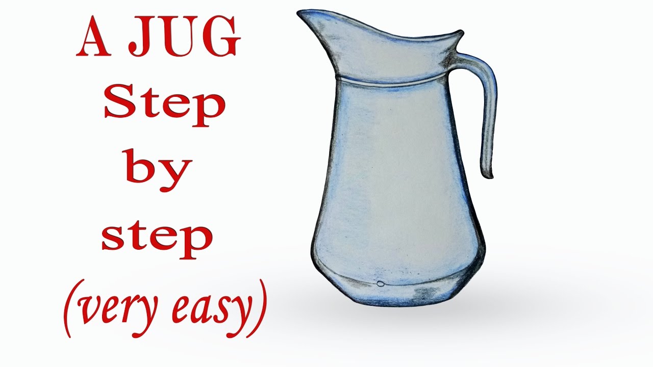 1280x720 How To Draw A Jug Step - Water Jug Drawing
