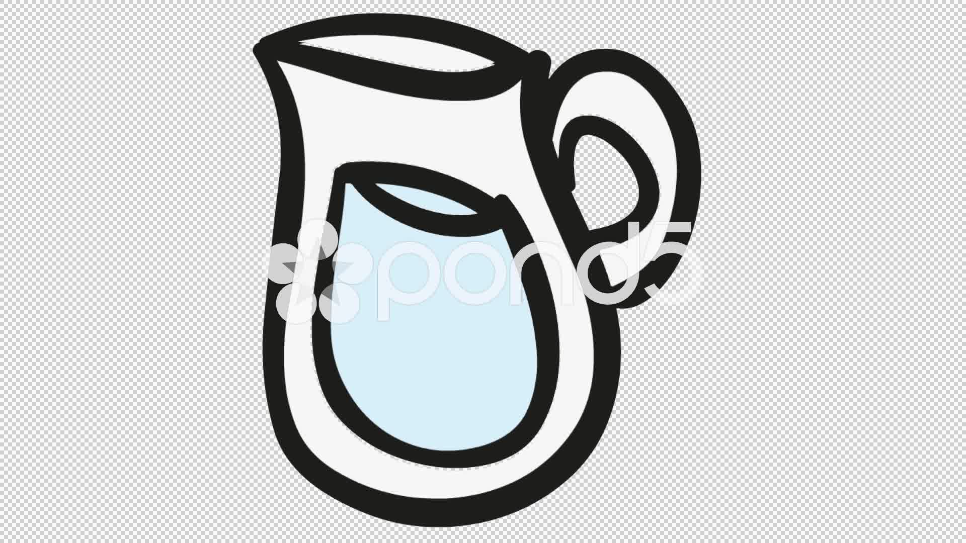 1920x1080 water jug kitchen accessories line drawing animation transparent - Water Jug Drawing