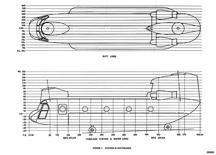 700x502 the ch chinook structural drawings - Water Line Drawing