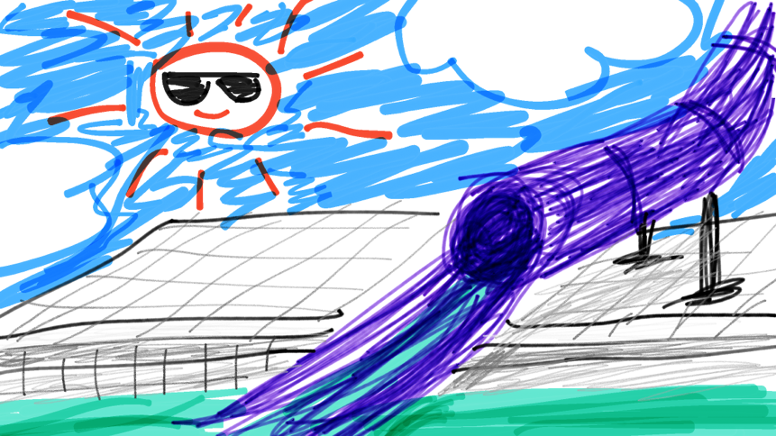 861x484 Quick Sketch - Water Park Drawing