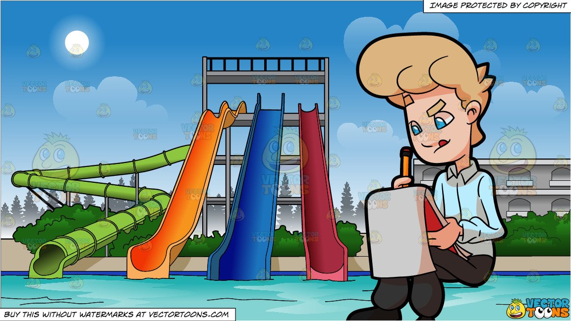 1152x648 a man drawing something on his sketchpad and water park slides - Water Park Drawing