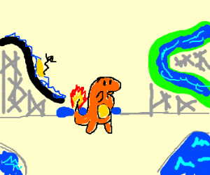 300x250 Charmander - Water Park Drawing