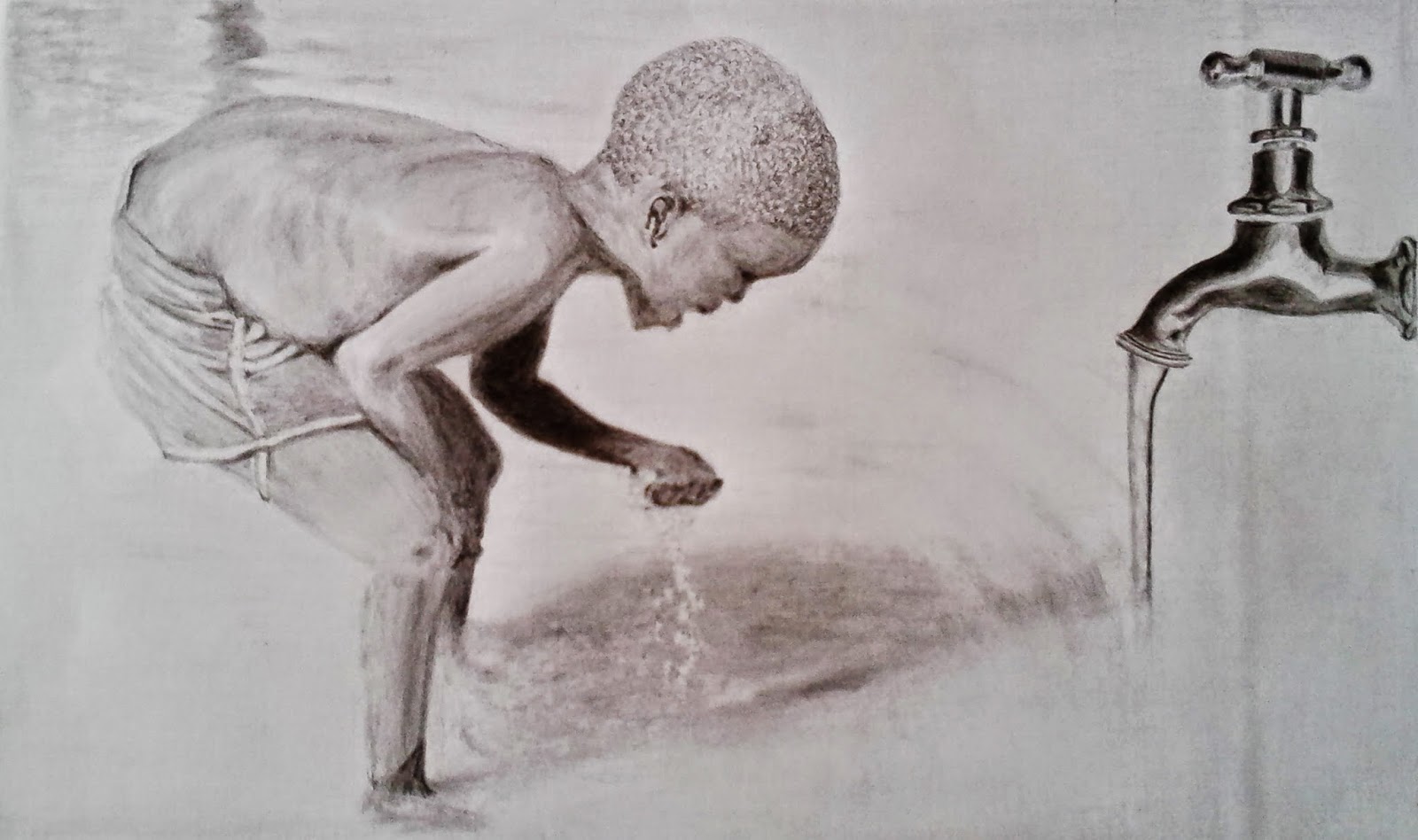 1600x948 Pencil Sketch Gallery They Need Clean Water Supply! - Water Pencil Drawing