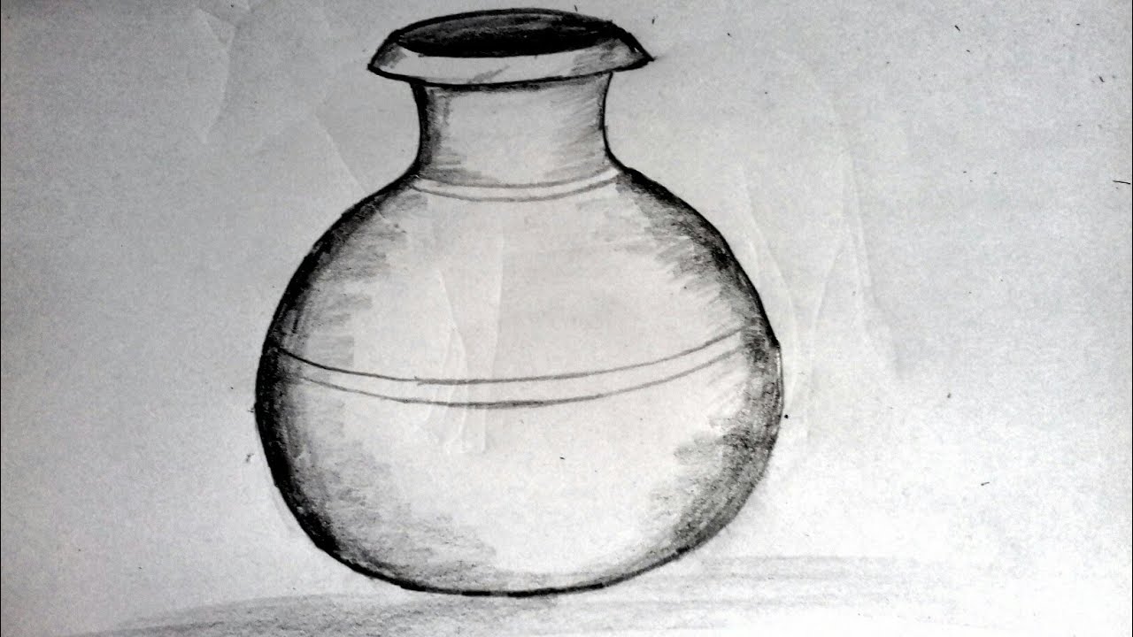 1280x720 how to draw a clay water pot pitcher drawing traditional - Water Pitcher Drawing