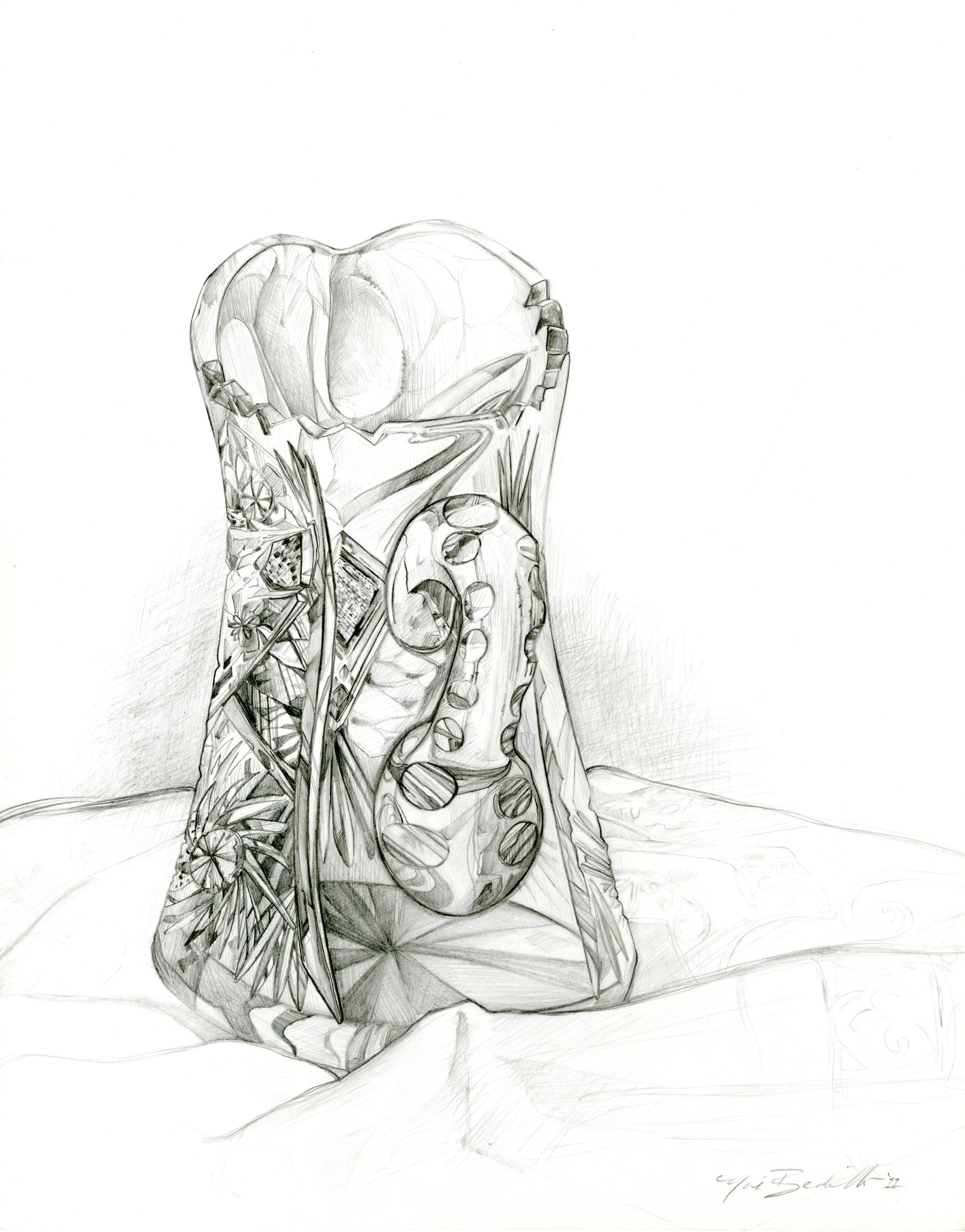 1920x2451 lead crystal pitcher drawing - Water Pitcher Drawing