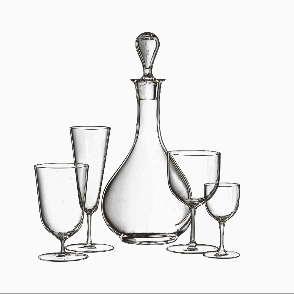 1000x1000 lobmeyr drinking set no water pitcher with engraved matted ribbon - Water Pitcher Drawing
