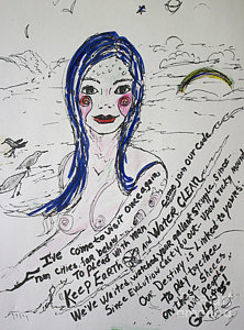 222x300 Water Pollution Drawings Fine Art America - Water Pollution Drawing