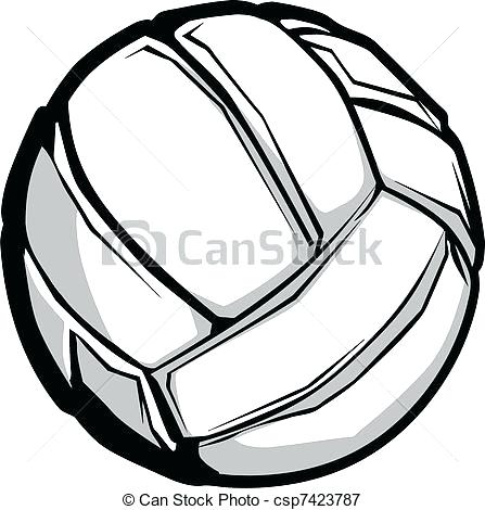 447x470 Volleyball Drawings Net Enkrateia - Water Polo Ball Drawing