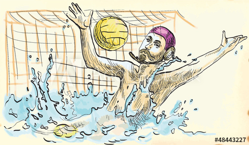 500x292 Water Polo - Water Polo Ball Drawing