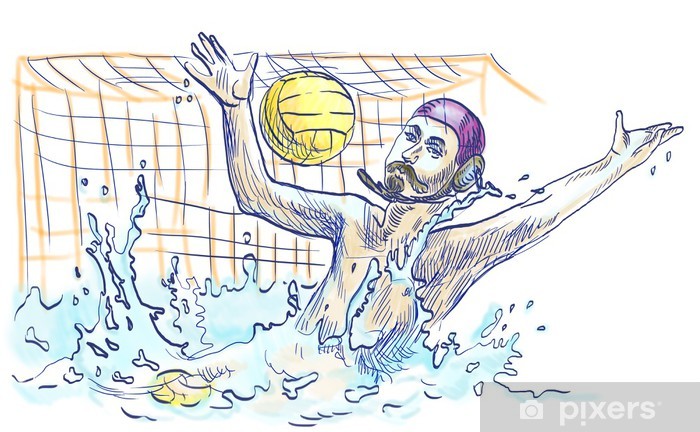 700x432 Water Polo, Goalkeeper - Water Polo Drawing