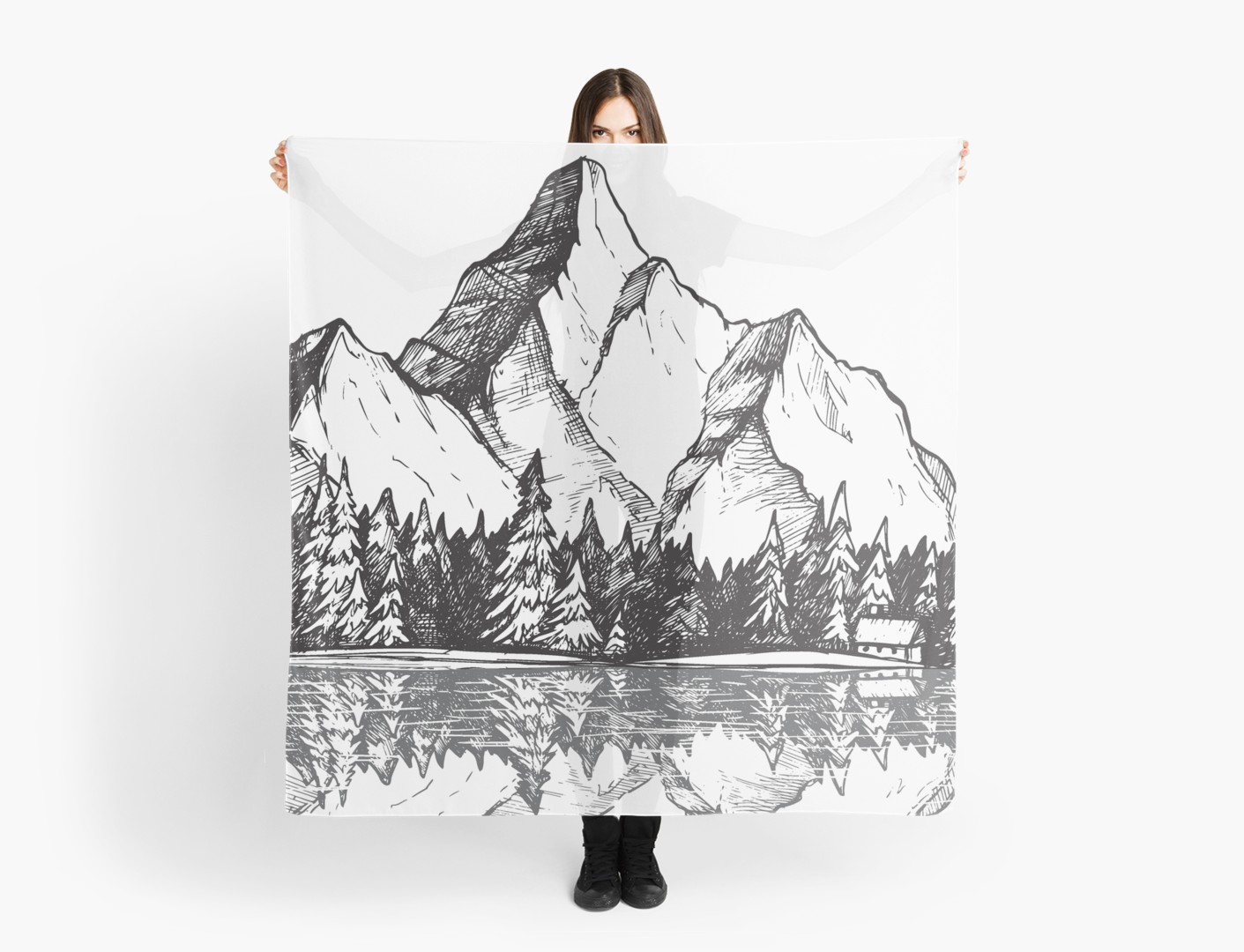 1411x1080 scenic mountain with reflection in lake water snowy mountains - Water Reflection Drawing