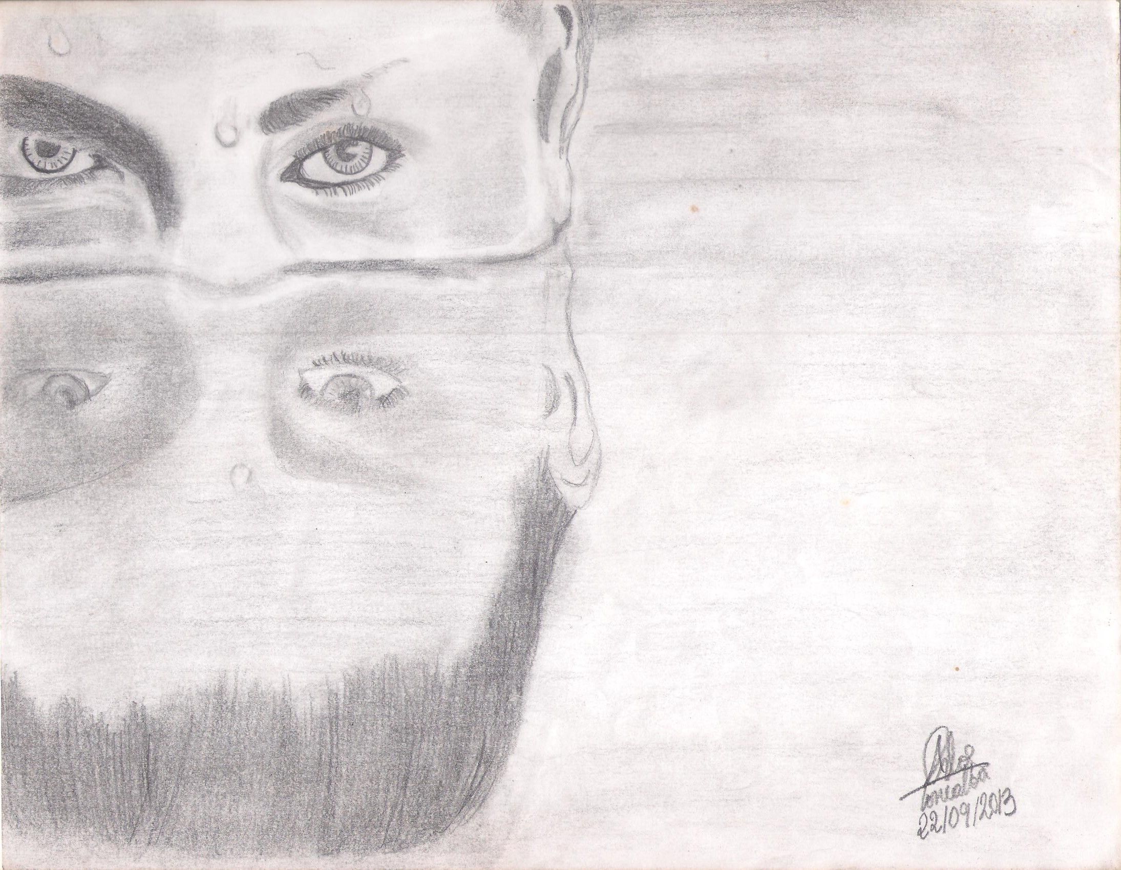 2189x1700 something of reflection in the water in this drawing steemit - Water Reflection Drawing