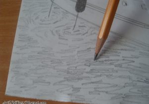 300x210 drawing water in pencil water pencil drawings misty row boat - Water Ripples Drawing