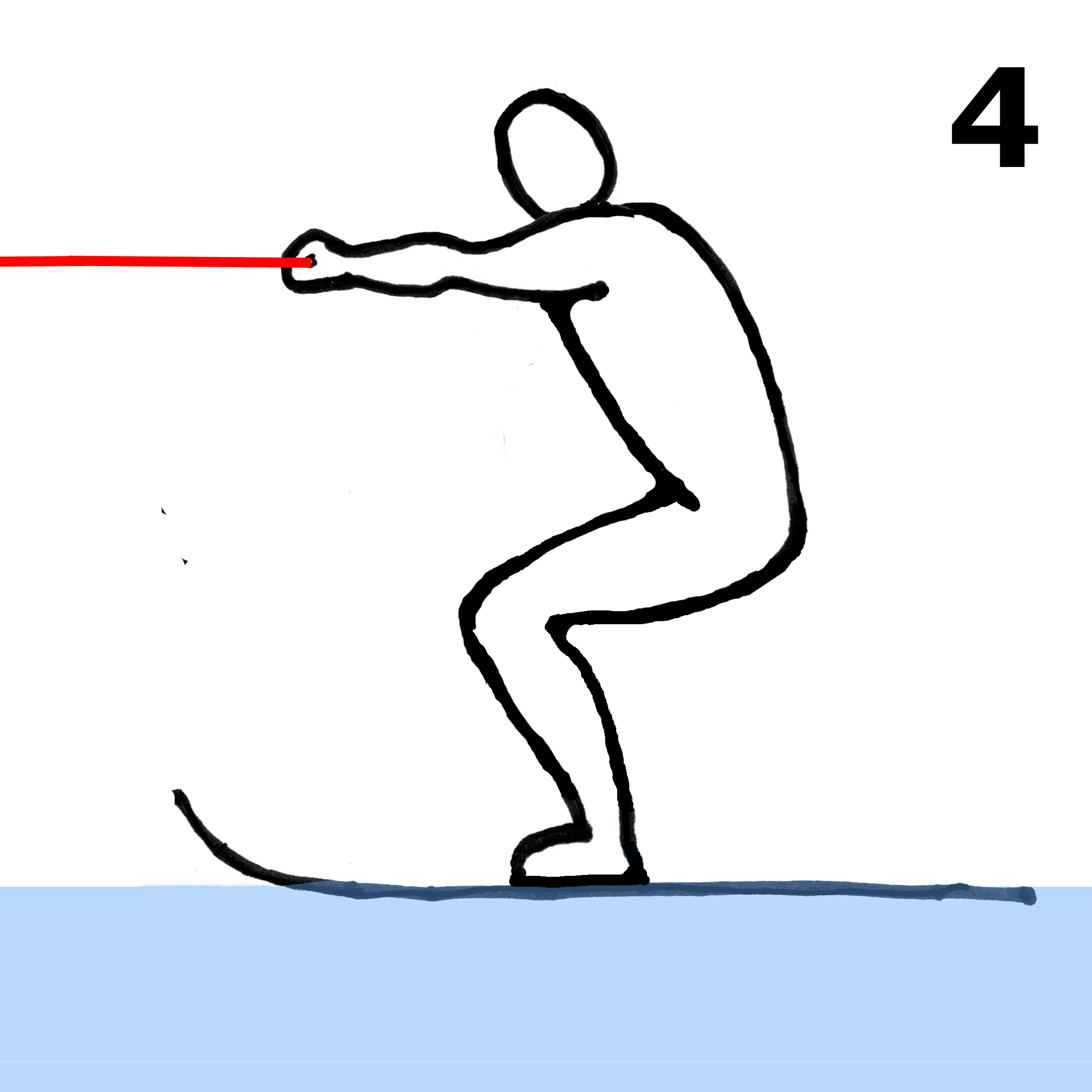 2400x2400 How To Waterski, Learn To Water Ski - Water Ski Drawing