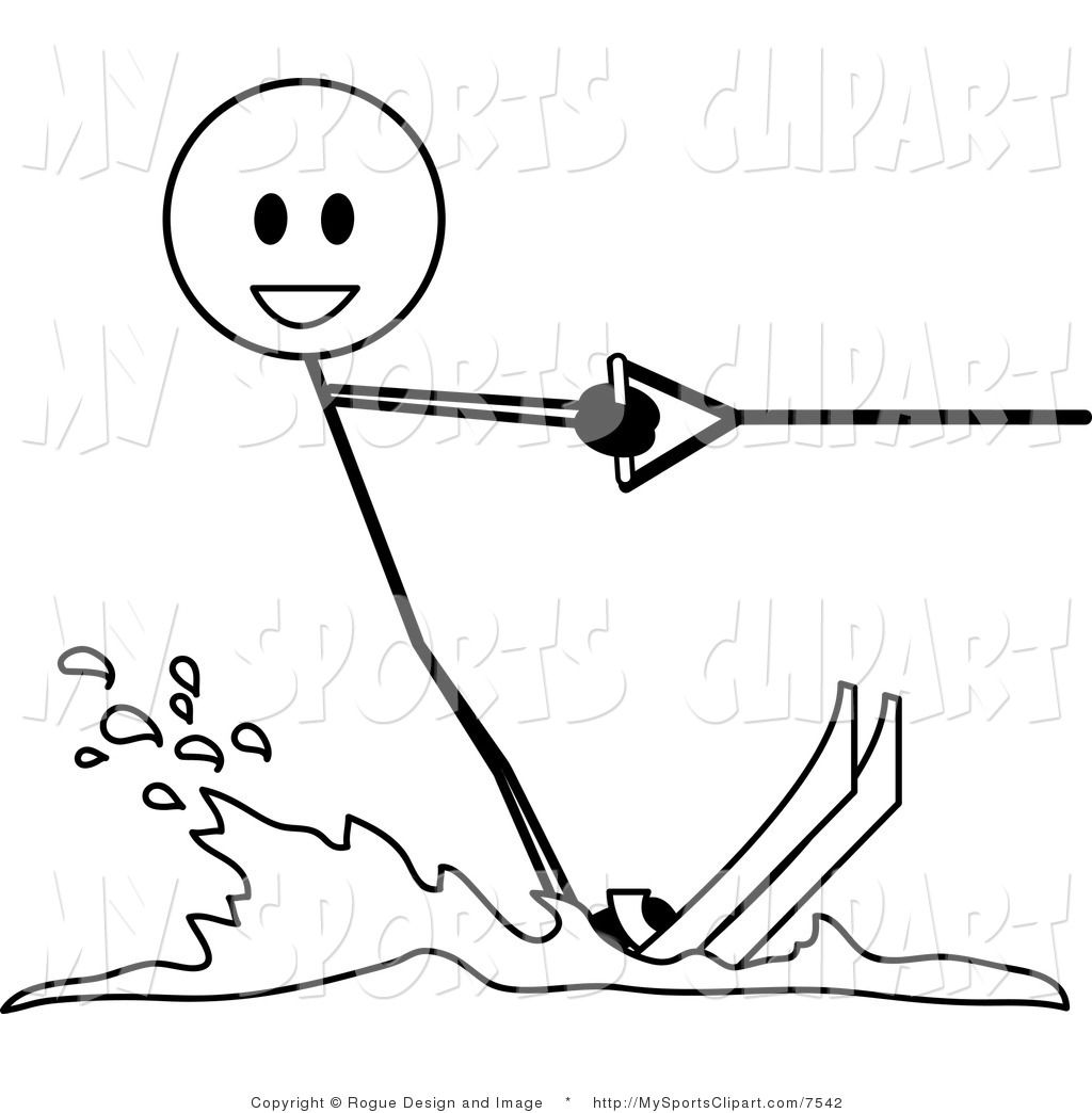1024x1044 sports stickman clip art sports clip art of a stick person water - Water Ski Drawing